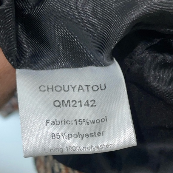 Chou Yatou - Notched Collar Double Breasted Wool Blend Over Coat. Size XL GUC - Picture 8 of 8